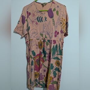 Printed cotton mini dress